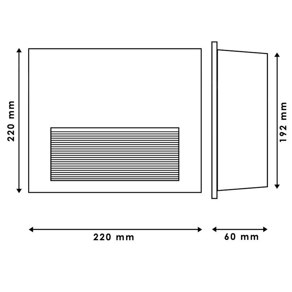 Segnapasso Led Enfine 10W Nero da incasso a parete Quadrata IP65 Bianco caldo 3000K M LEDME - Foto 1
