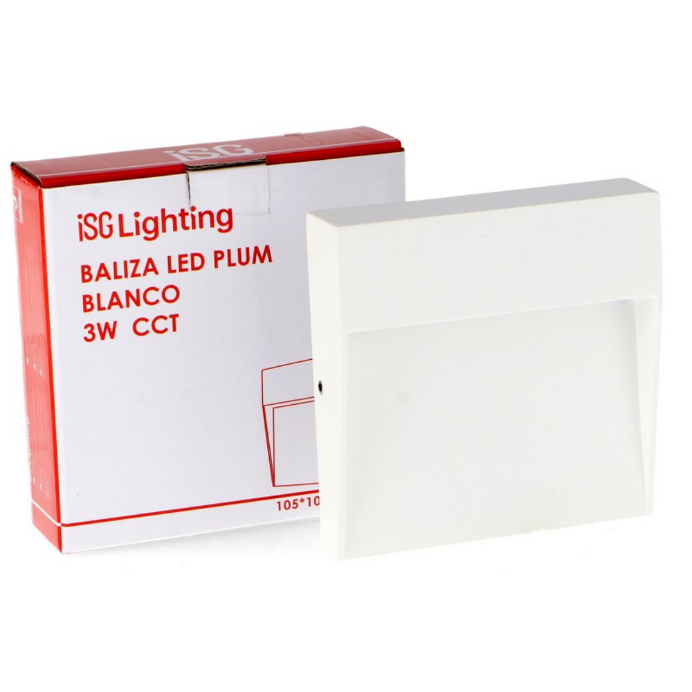 Segnapasso Led Plum 3W Bianco a superfice Quadrato IP54 CCT temperatura colore regolabile iSG Lighting - Foto 4