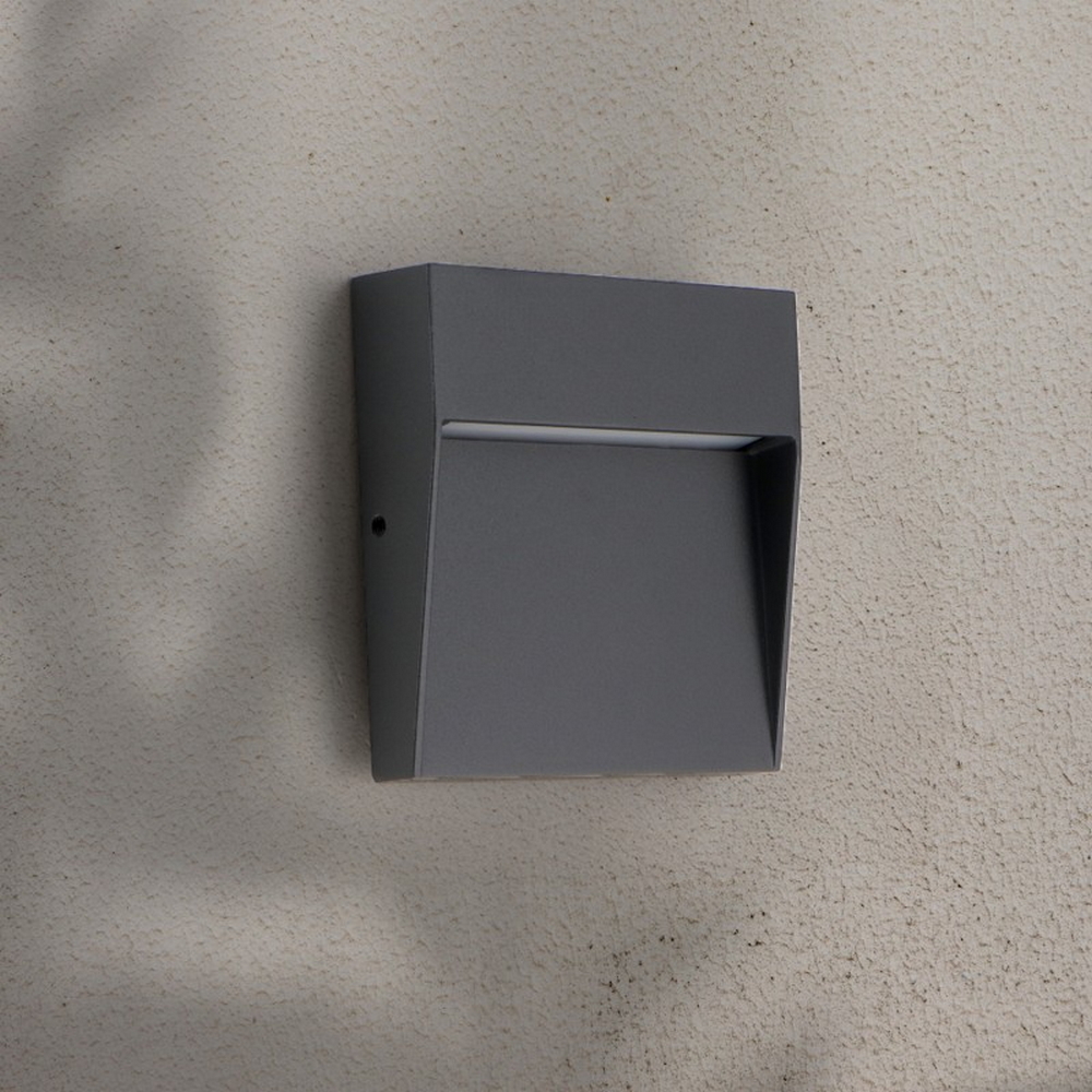 Segnapasso Led Plum 3W Grigio a superfice Quadrato IP54 CCT temperatura colore regolabile iSG Lighting - Foto 2