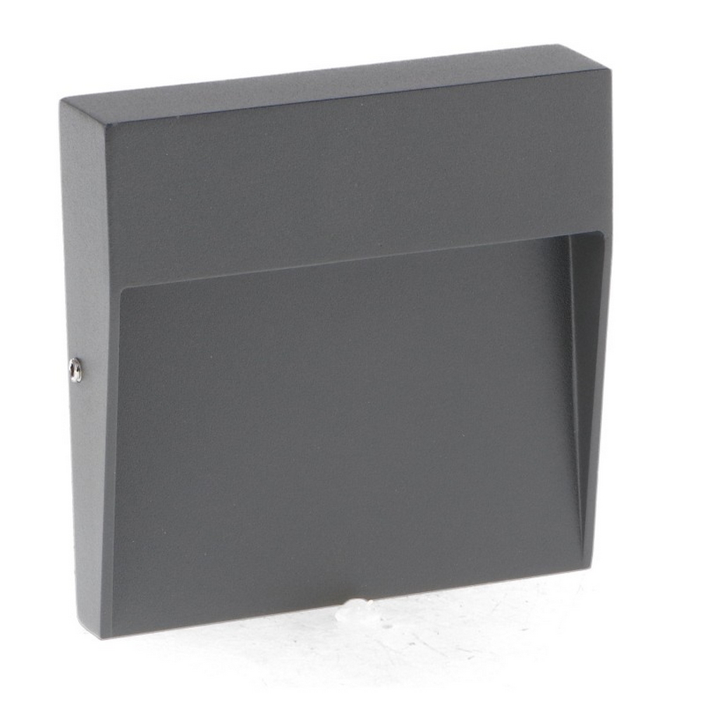 Foto principale Segnapasso Led Plum 3W Grigio a superfice Quadrato IP54 CCT temperatura colore regolabile iSG Lighting