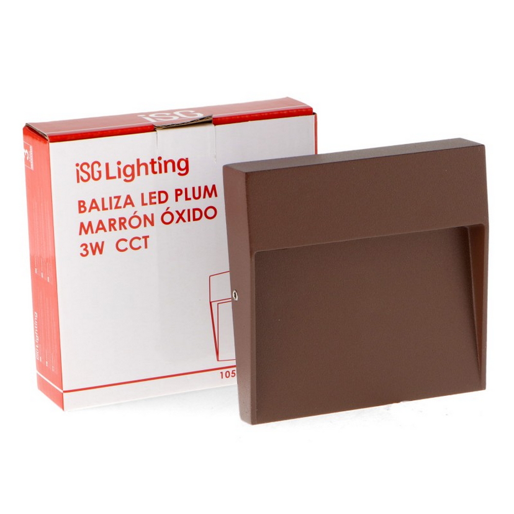 Segnapasso Led Plum 3W Marrone ruggine a superfice Quadrato IP54 CCT temperatura colore regolabile iSG Lighting - Foto 4