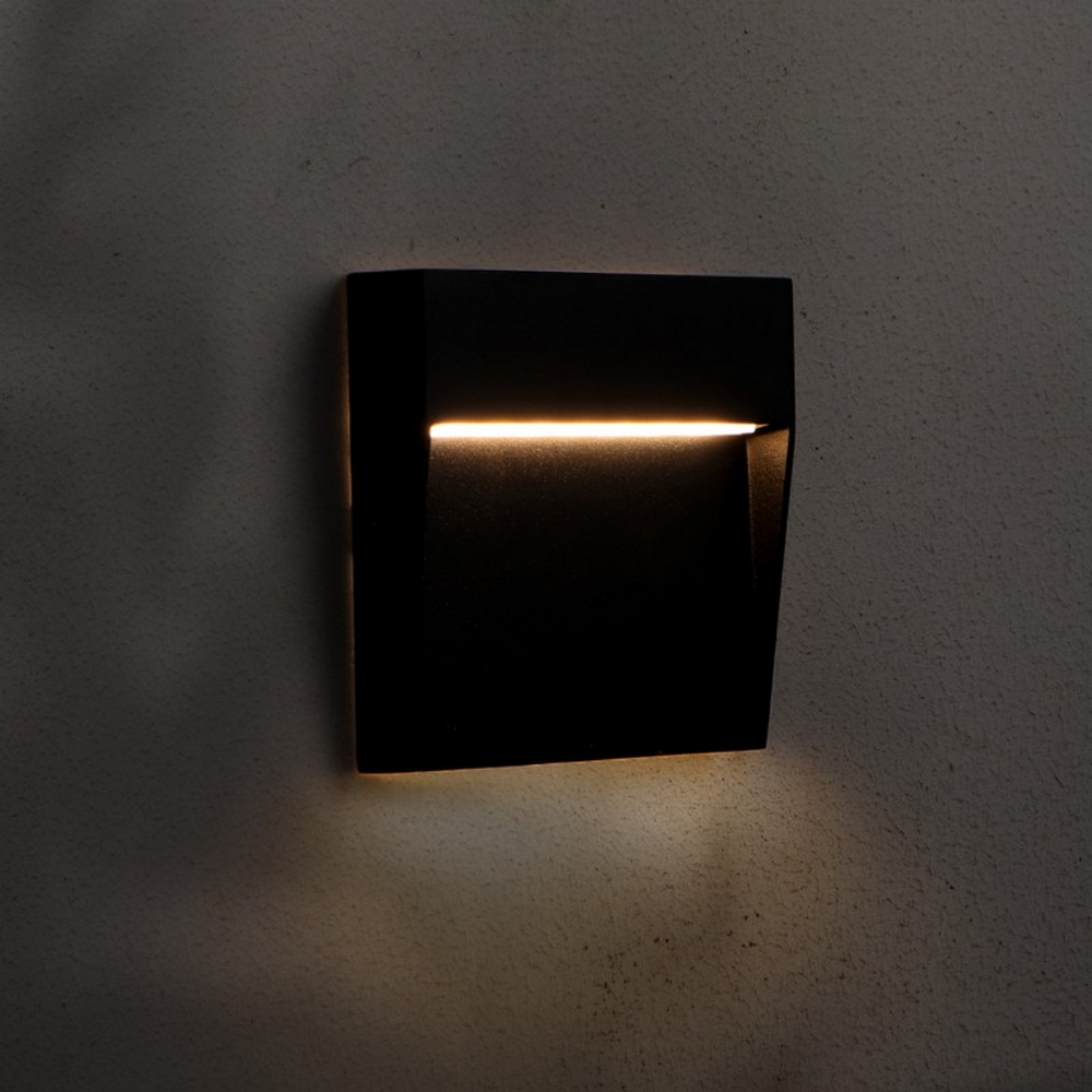 Segnapasso Led Plum 3W Nero a superfice Quadrato IP54 CCT temperatura colore regolabile iSG Lighting - Foto 3