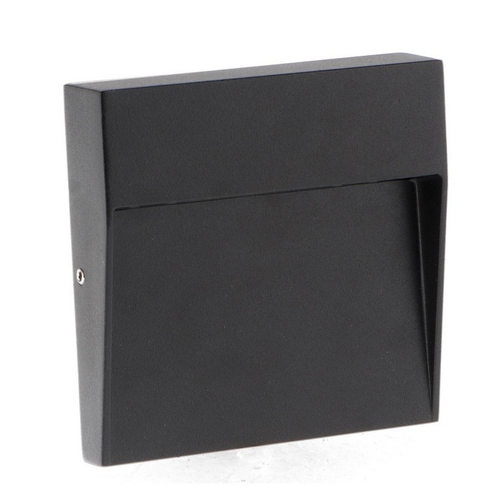 Foto principale Segnapasso Led Plum 3W Nero a superfice Quadrato IP54 CCT temperatura colore regolabile iSG Lighting