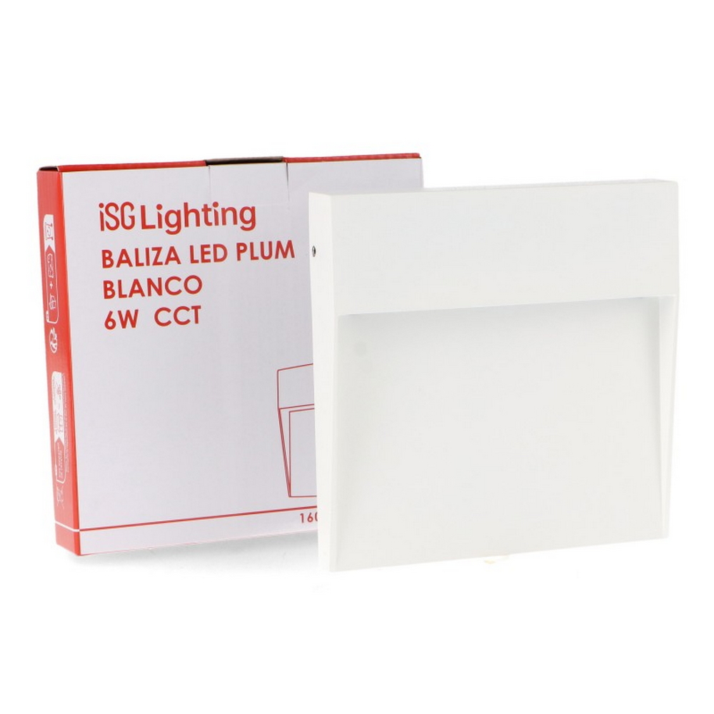 Segnapasso Led Plum 6W Bianco a superfice Quadrato IP54 CCT temperatura colore regolabile iSG Lighting - Foto 4