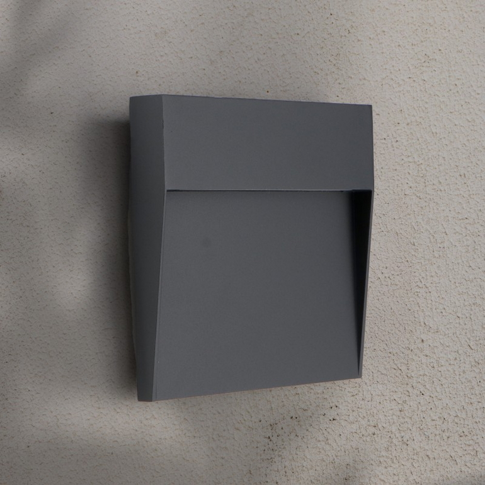Segnapasso Led Plum 6W Grigio a superfice Quadrato IP54 CCT temperatura colore regolabile iSG Lighting - Foto 2