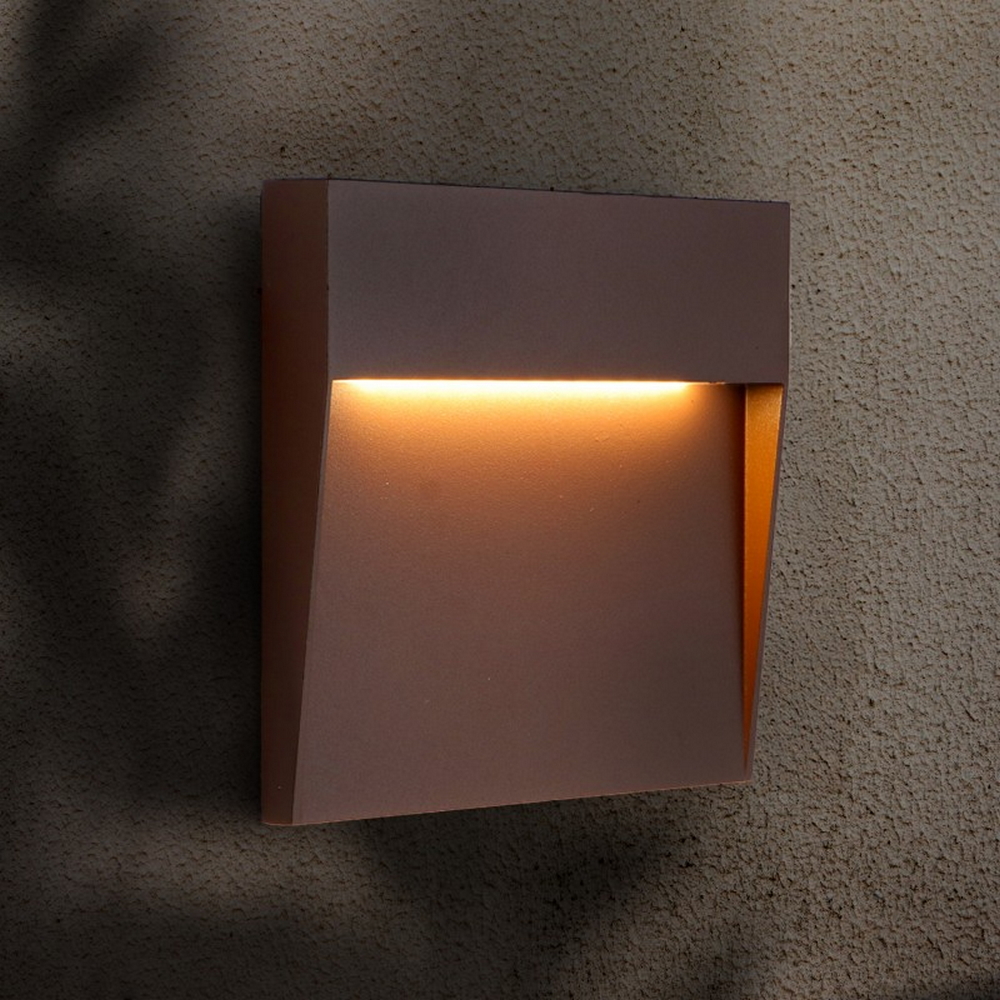 Segnapasso Led Plum 6W Marrone ruggine a superfice Rotondo IP54 CCT temperatura colore regolabile iSG Lighting - Foto 3