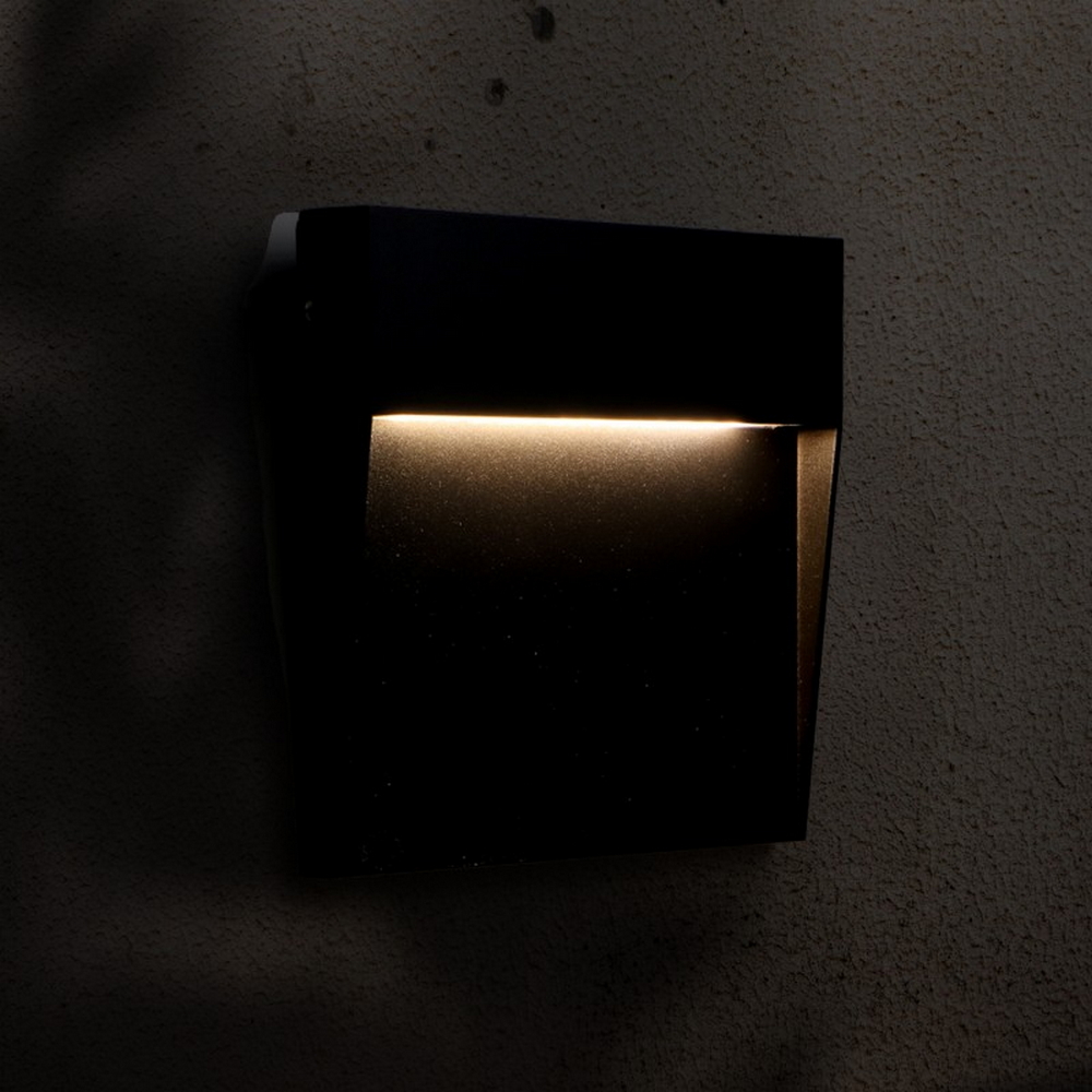 Segnapasso Led Plum 6W Nero a superfice Quadrato IP54 CCT temperatura colore regolabile iSG Lighting - Foto 3
