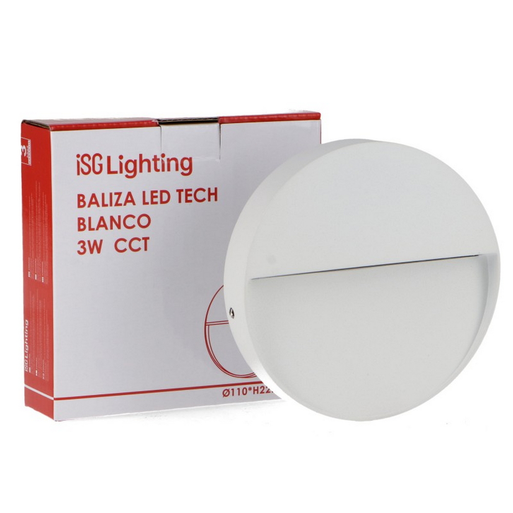 Segnapasso Led Tech 3W Bianco a superfice Rotondo IP54 CCT temperatura colore regolabile iSG Lighting - Foto 4