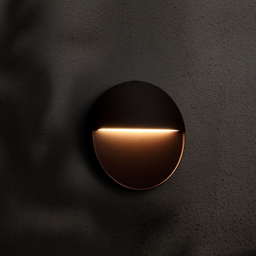 Segnapasso Led Tech 3W Marrone a superfice Rotondo IP54 CCT temperatura colore regolabile iSG Lighting - Foto 3