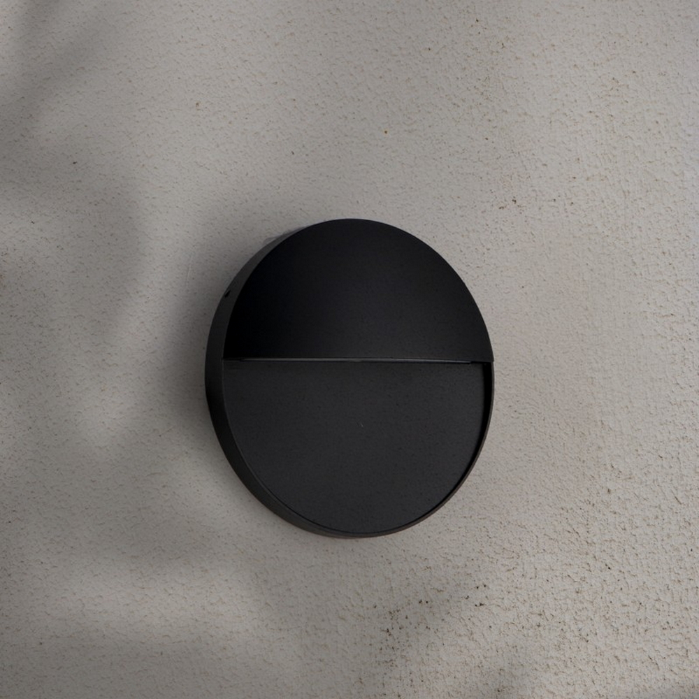 Segnapasso Led Tech 3W Nero a superfice Rotondo IP54 CCT temperatura colore regolabile iSG Lighting - Foto 2