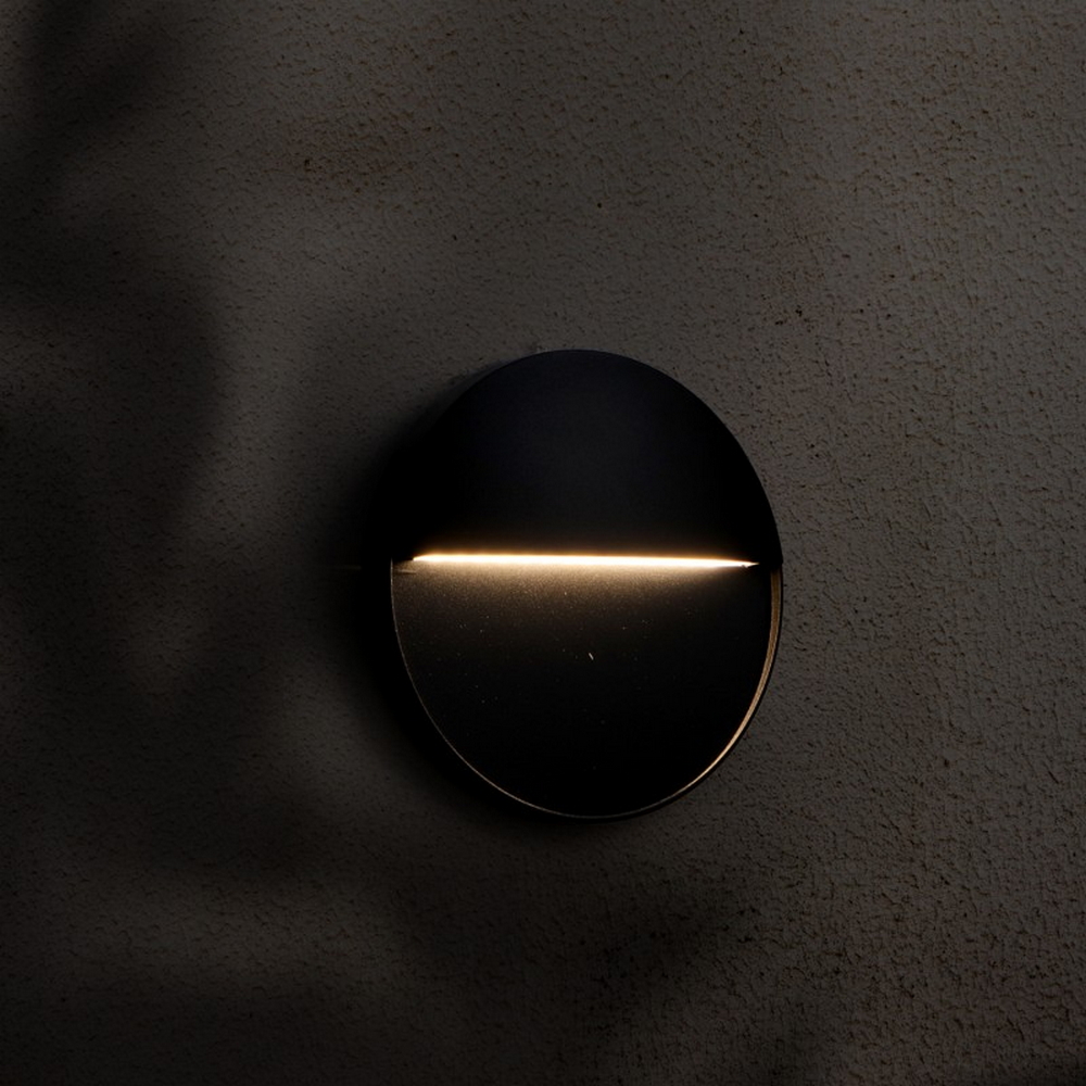 Segnapasso Led Tech 3W Nero a superfice Rotondo IP54 CCT temperatura colore regolabile iSG Lighting - Foto 3