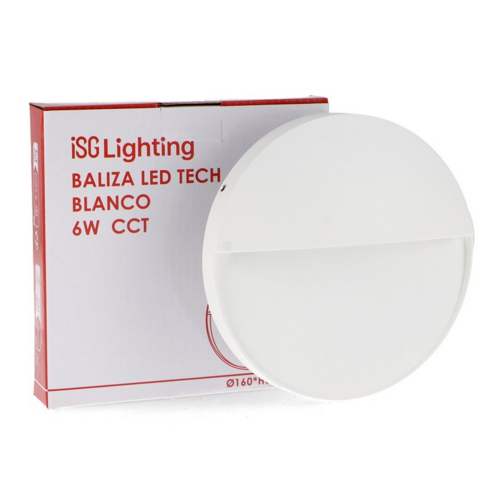 Segnapasso Led Tech 6W Bianco a superfice Rotondo IP54 CCT temperatura colore regolabile iSG Lighting - Foto 4