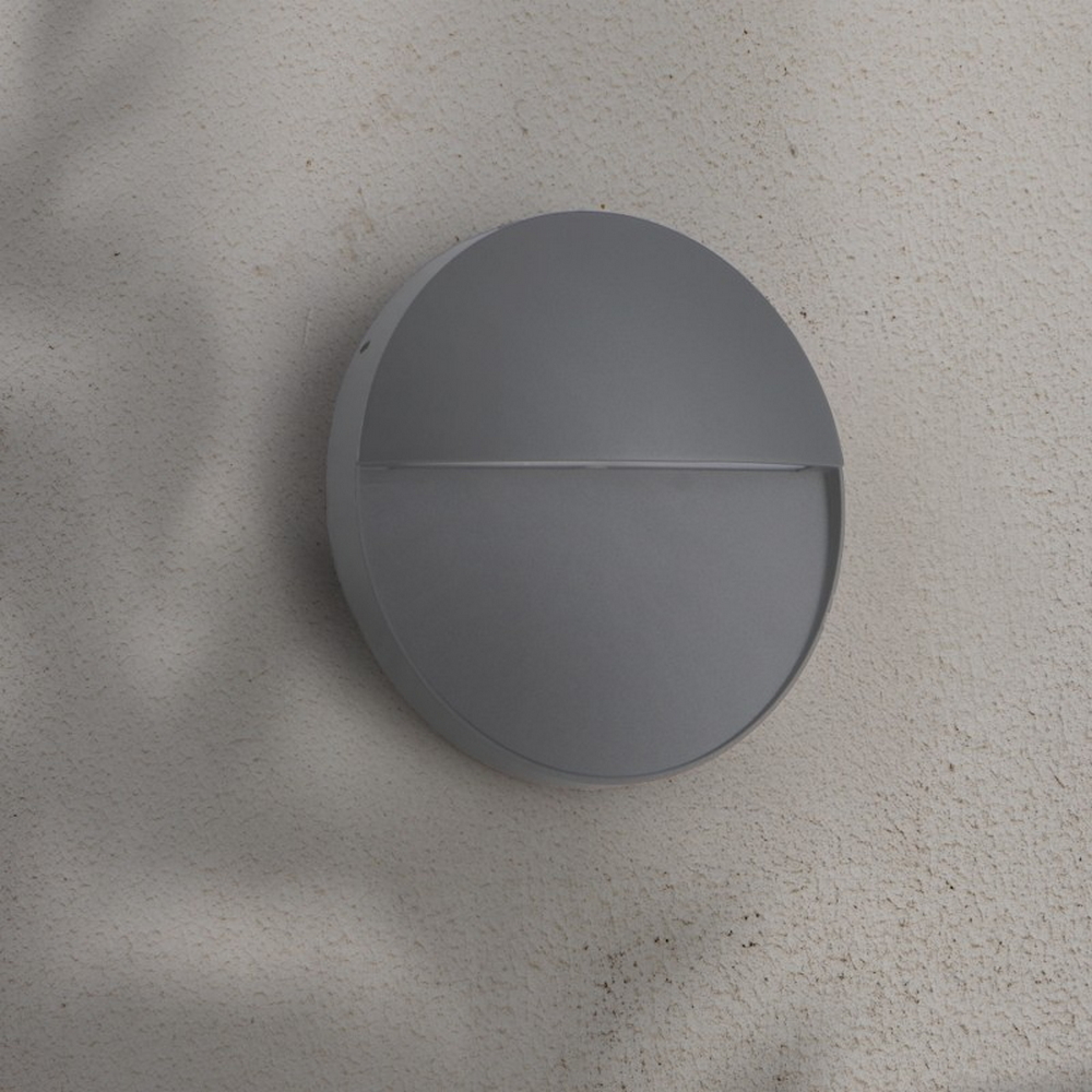 Segnapasso Led Tech 6W Grigio a superfice Rotondo IP54 CCT temperatura colore regolabile iSG Lighting - Foto 2