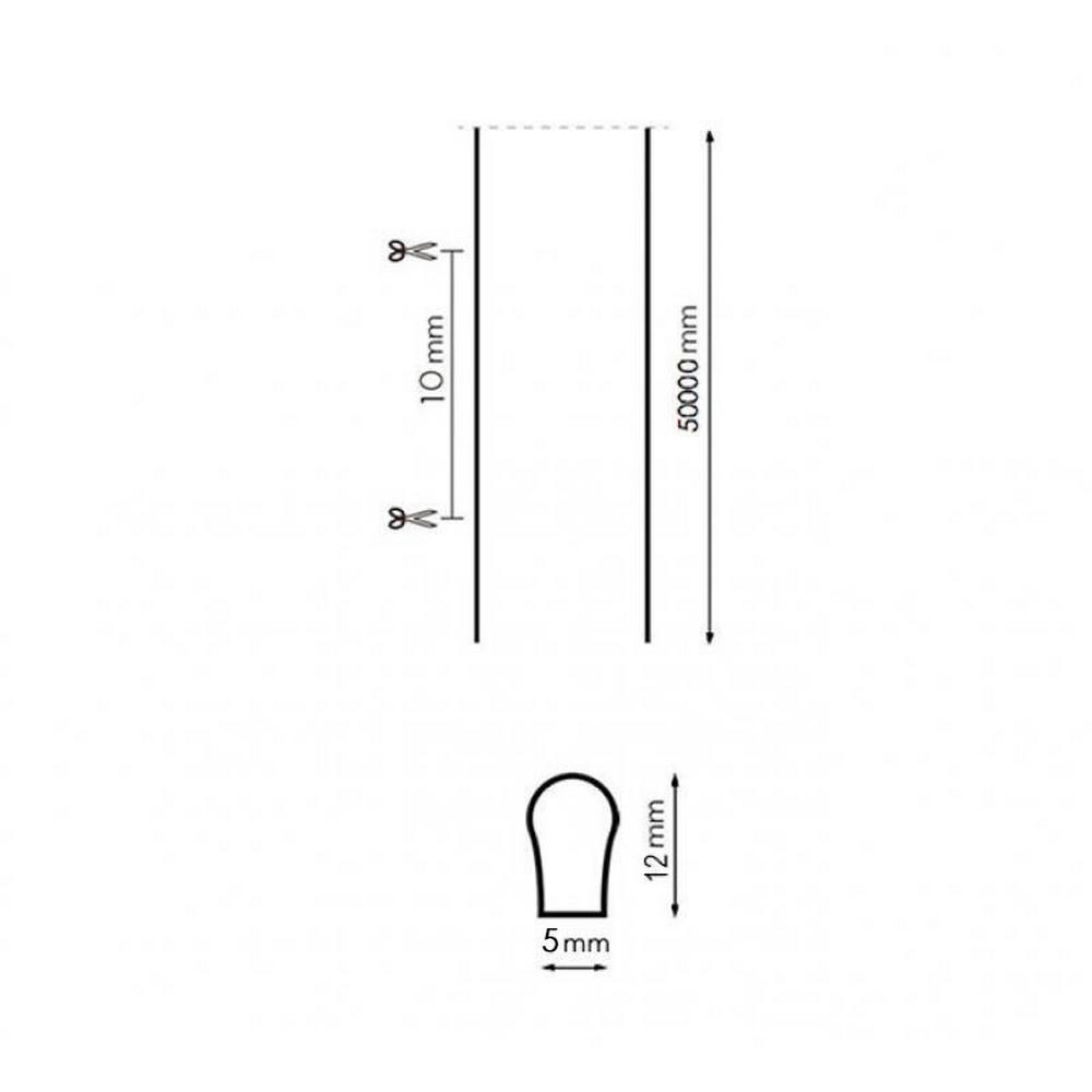 Striscia Led flessibile Neon Flex modellabile 12V 14W/m 1 metro IP65 Verde M LEDME - Foto 2