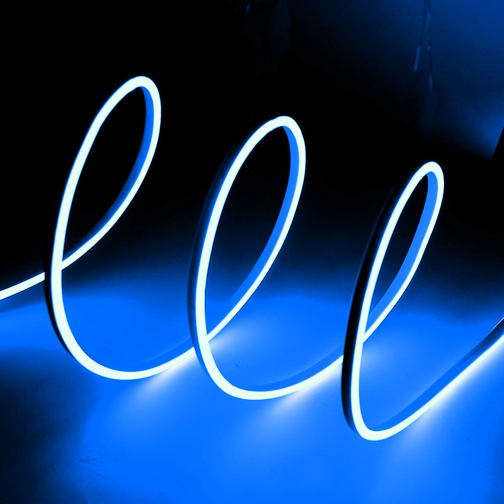 Striscia Led flessibile Neon Flex modellabile 12V 14W/m Bobina 50 metri IP65 Azzurro chiaro M LEDME - Foto 3