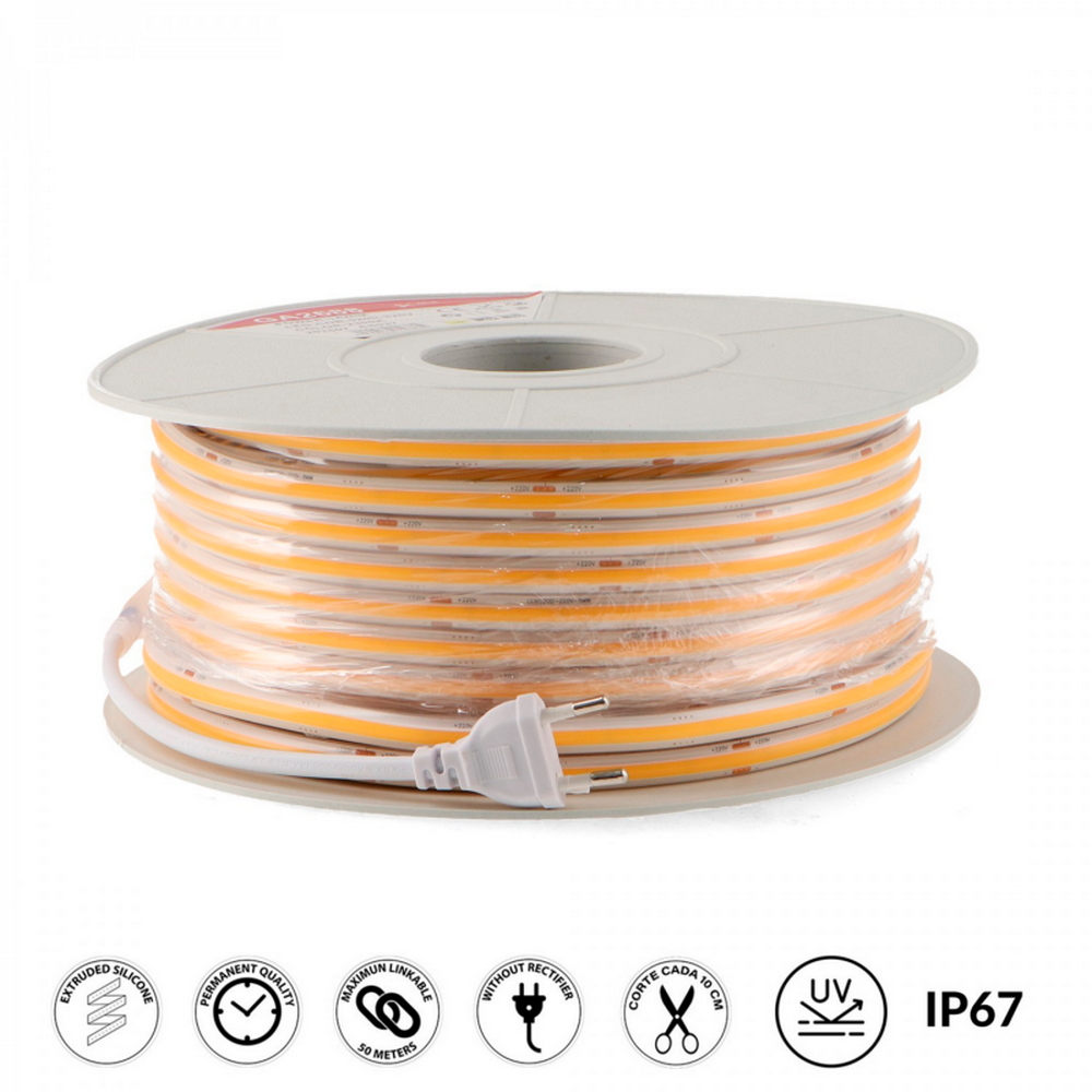 Striscia Led Point 220V 700W 14W/m COB Bobina 50 metri IP67 Bianco freddo 6000K iSG Lighting - Foto 2