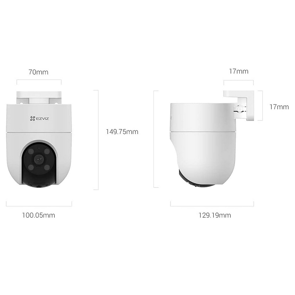Telecamera di sorveglianza EZVIZ H8C WiFi 2K 1440p motorizzata visione notturna segnalazione luminosa per esterno - Foto 1