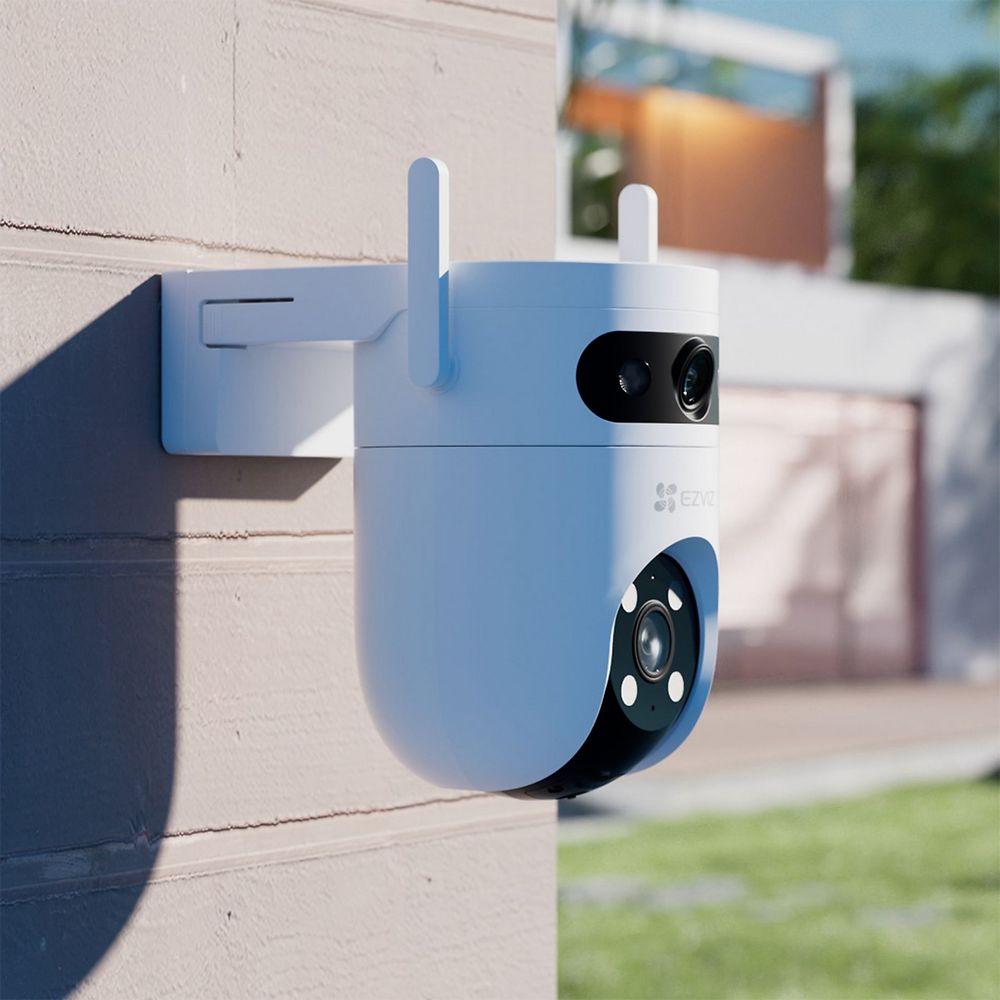 Telecamera di sorveglianza EZVIZ H9C WiFi Dual 2K 1440p doppo obiettivo motorizzata visione notturna segnalazione luminosa per esterno - Foto 4