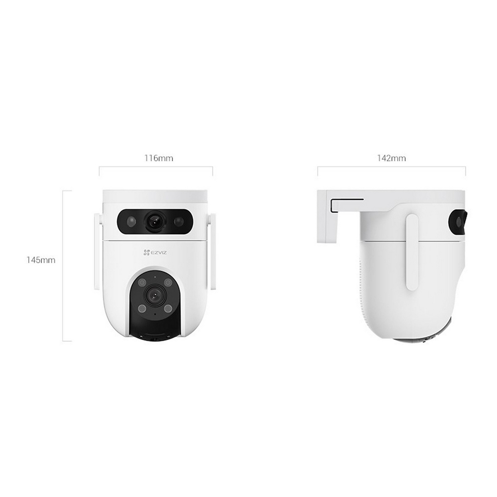 Telecamera di sorveglianza EZVIZ H9C WiFi Dual 3K 1620p doppo obiettivo motorizzata visione notturna segnalazione luminosa per esterno - Foto 1