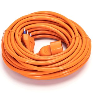 Foto principale Cavo prolunga elettrico da 15m – Spina 16A 2P+T e Presa Schuko+Bipasso 16A 2P+T Arancione Aigostar