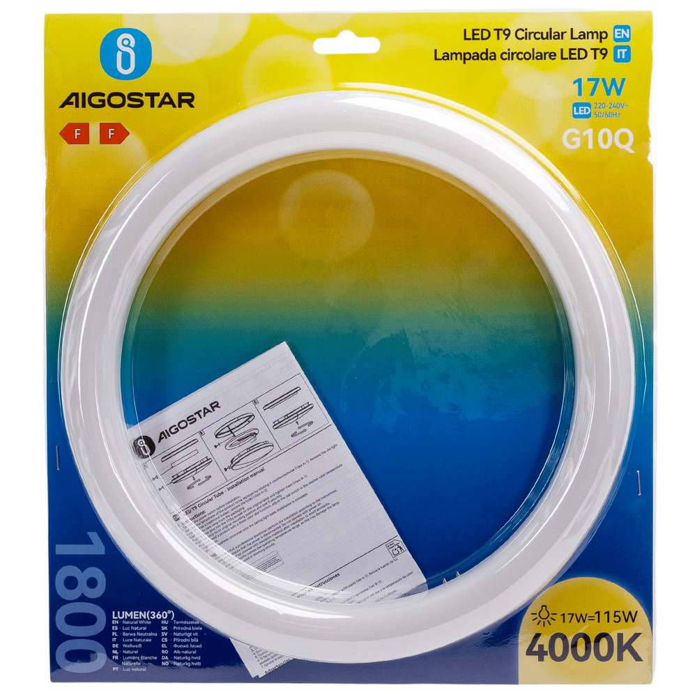 Circolina Led G10Q T9 30cm da 17W in plastica Bianco neutro 4000K Aigostar - Foto 5