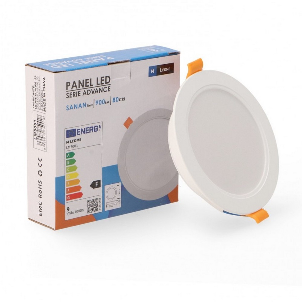 Faretto Led da incasso Advance 9W Rotondo Cornice bianca Apertura 120 gradi CCT temperatura colore regolabile M LEDME - Foto 2