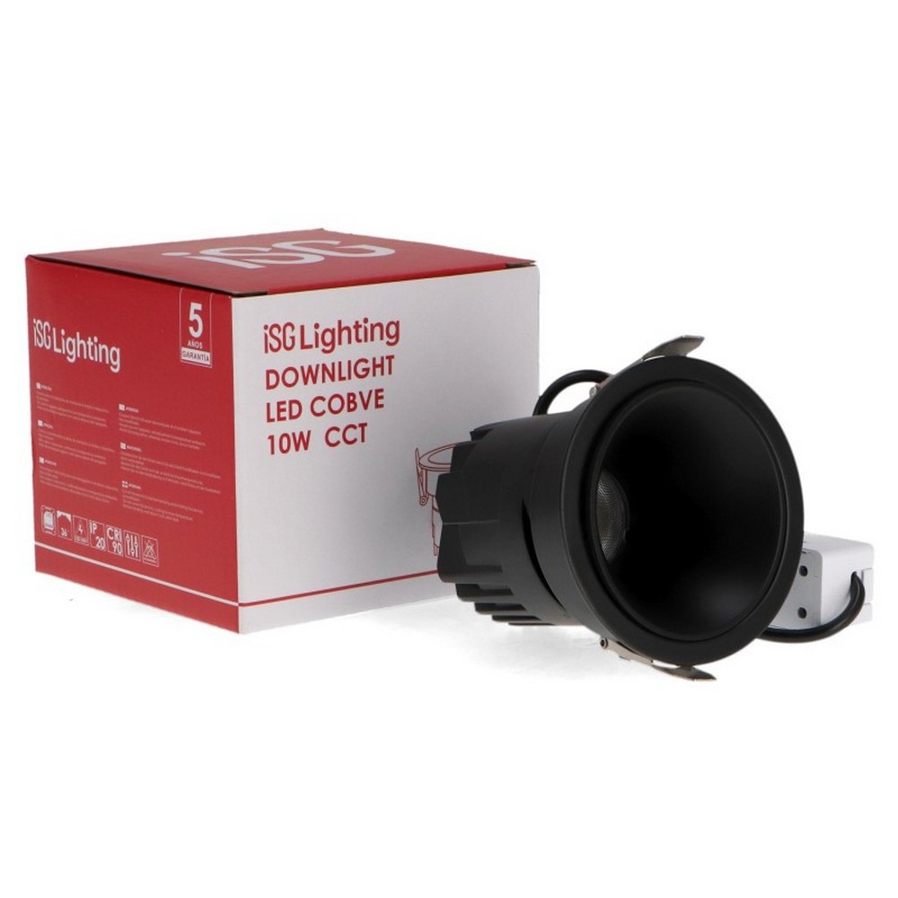Faretto Led da incasso Cobve 10W Rotondo Cornice nera Apertura 36 gradi CCT temperatura colore regolabile iSG Lighting - Foto 2