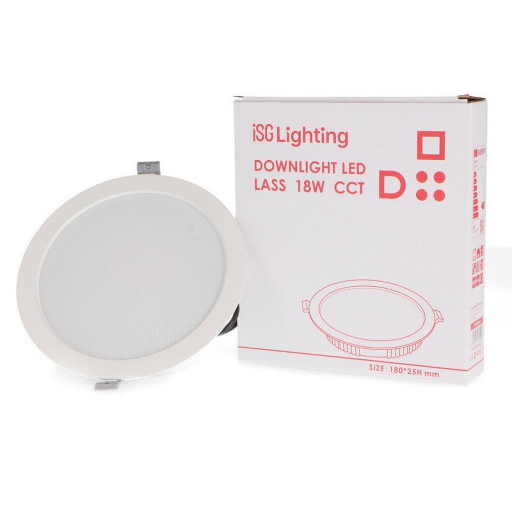 Faretto Led da incasso Lass 18W Rotondo Cornice bianca Apertura 120 gradi CCT temperatura colore regolabile iSG Lighting - Foto 2