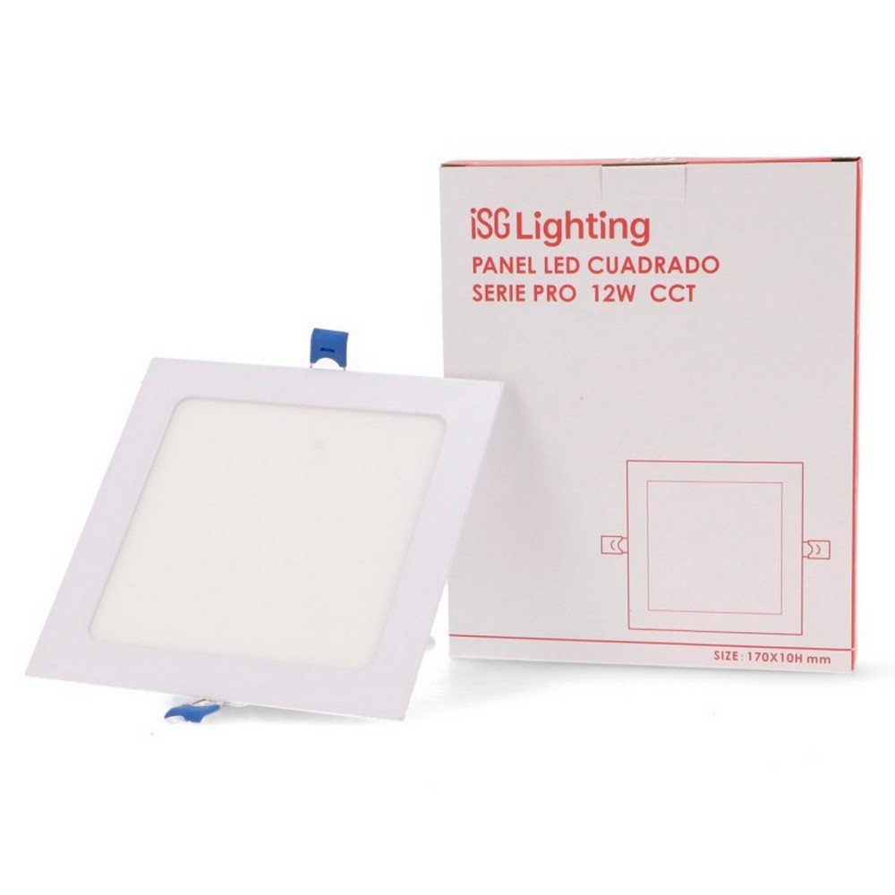 Faretto Led da incasso Slim Serie Pro 12W Quadrato Cornice bianca Apertura 120 gradi CCT temperatura colore regolabile iSG Lighting - Foto 2