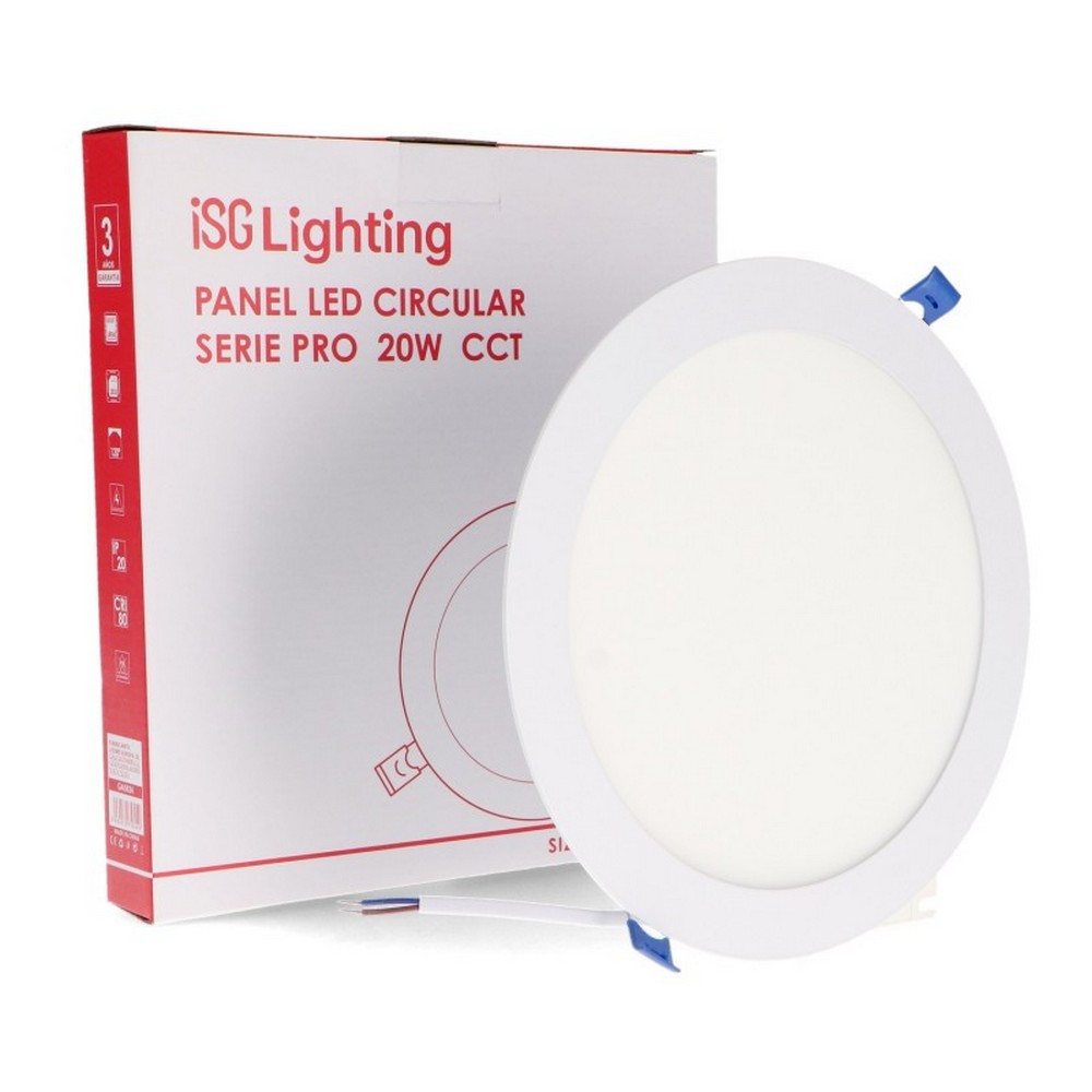 Faretto Led da incasso Slim Serie Pro 20W Rotondo Cornice bianca Apertura 120 gradi CCT temperatura colore regolabile iSG Lighting - Foto 2