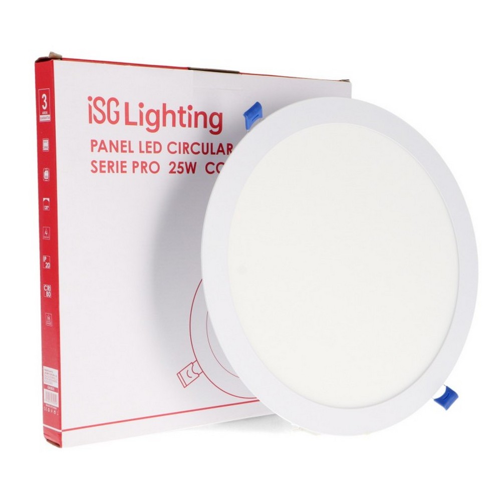 Faretto Led da incasso Slim Serie Pro 25W Rotondo Cornice bianca Apertura 120 gradi CCT temperatura colore regolabile iSG Lighting - Foto 2