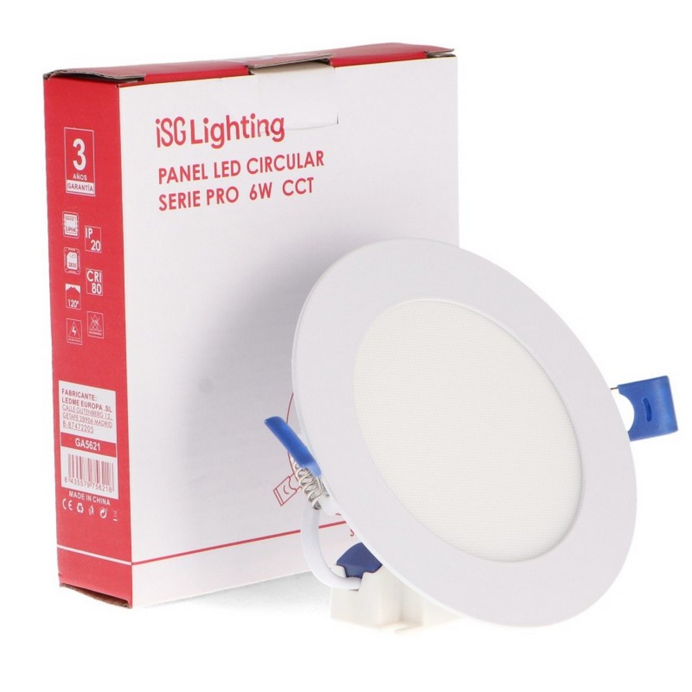 Faretto Led da incasso Slim Serie Pro 6W Rotondo Cornice bianca Apertura 120 gradi CCT temperatura colore regolabile iSG Lighting - Foto 2