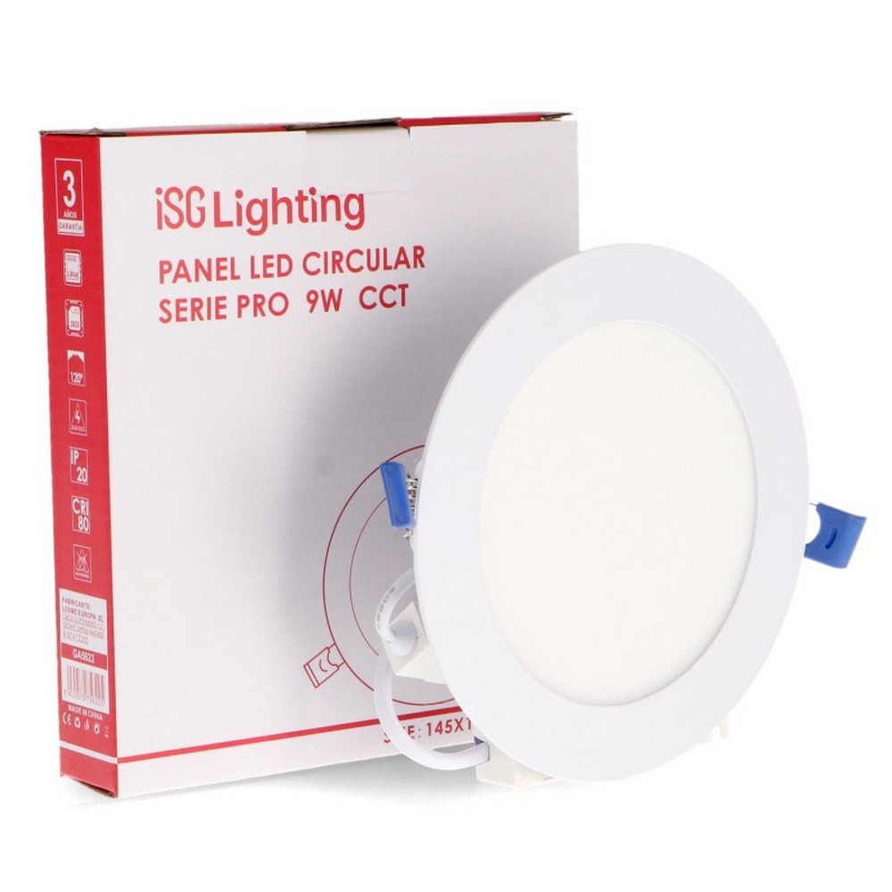Faretto Led da incasso Slim Serie Pro 9W Rotondo Cornice bianca Apertura 120 gradi CCT temperatura colore regolabile iSG Lighting - Foto 2