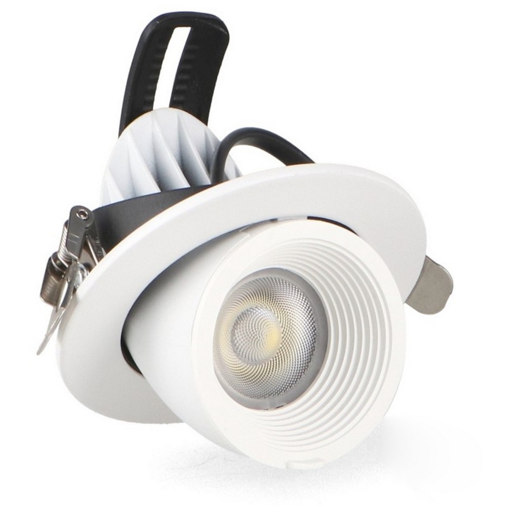 Foto principale Faretto Led da incasso Track 10W Rotondo Orientabile Cornice bianca Apertura 36 gradi CCT temperatura colore regolabile iSG Lighting