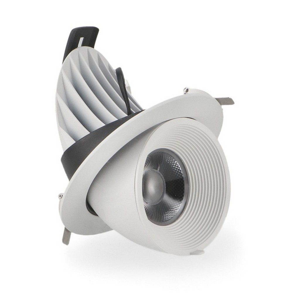 Foto principale Faretto Led da incasso Track 30W Rotondo Orientabile Cornice bianca Apertura 36 gradi CCT temperatura colore regolabile iSG Lighting