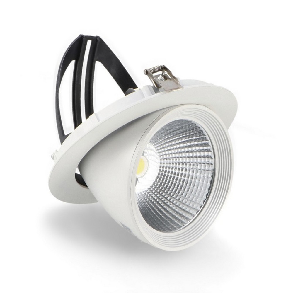 Foto principale Faretto Led da incasso Track 35W Rotondo Orientabile Cornice bianca Apertura 36 gradi CCT temperatura colore regolabile iSG Lighting