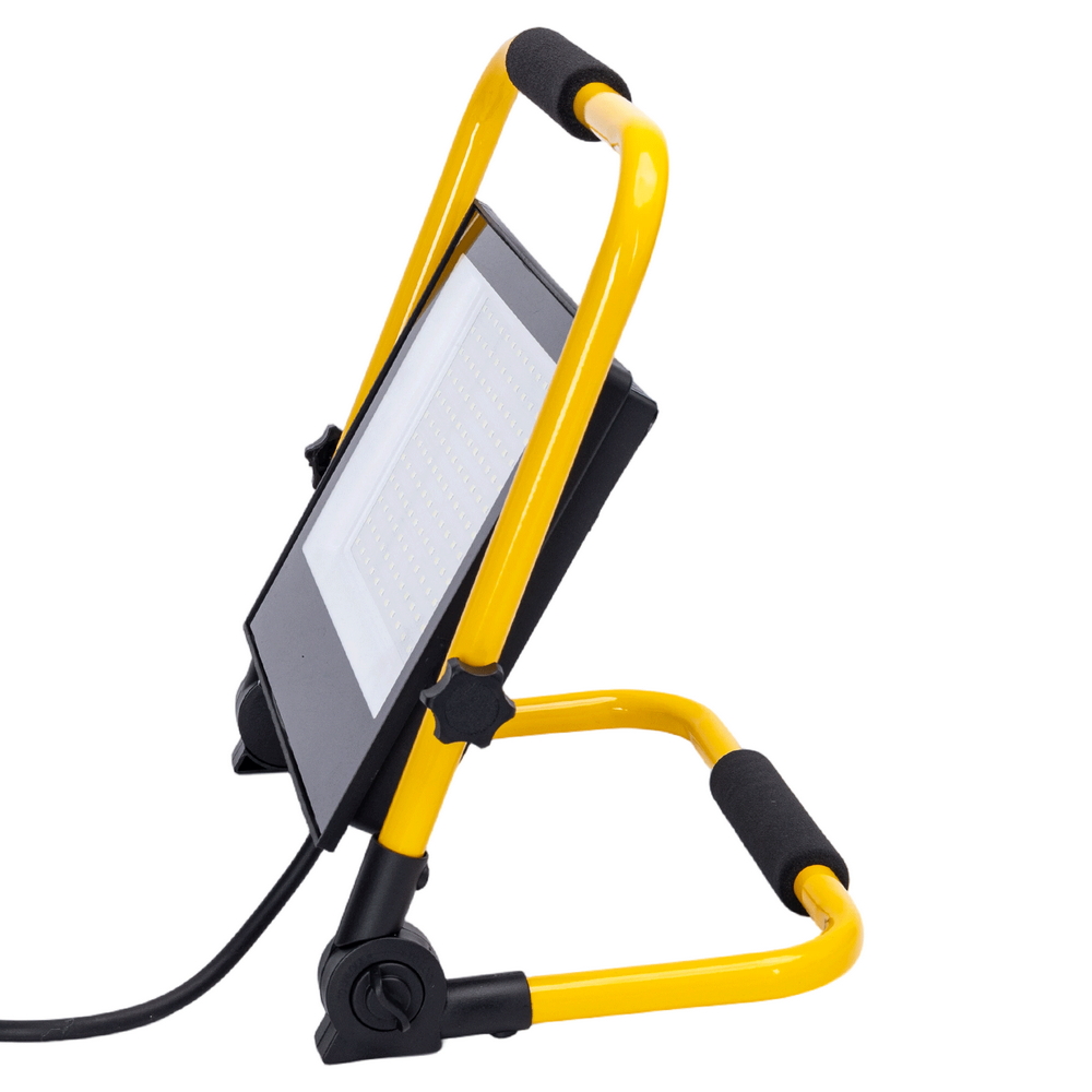 Faro Led da lavoro portatile 100W Nero e giallo IP65 Bianco freddo 6500K Aigostar - Foto 2