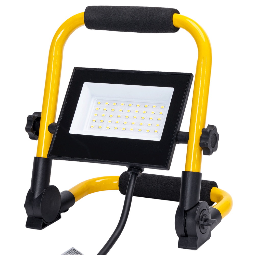Foto principale Faro Led da lavoro portatile 30W Nero e giallo IP65 Bianco freddo 6500K Aigostar