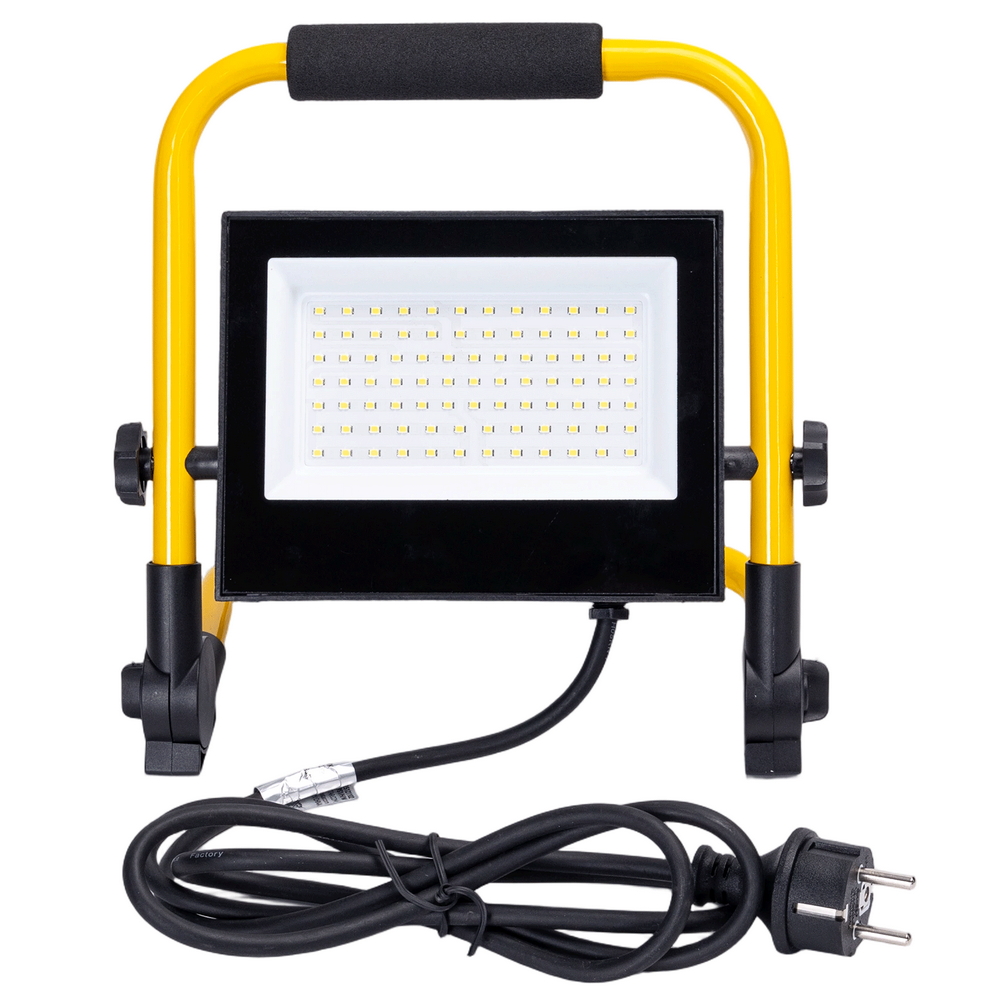 Faro Led da lavoro portatile 50W Nero e giallo IP65 Bianco freddo 6500K Aigostar - Foto 1