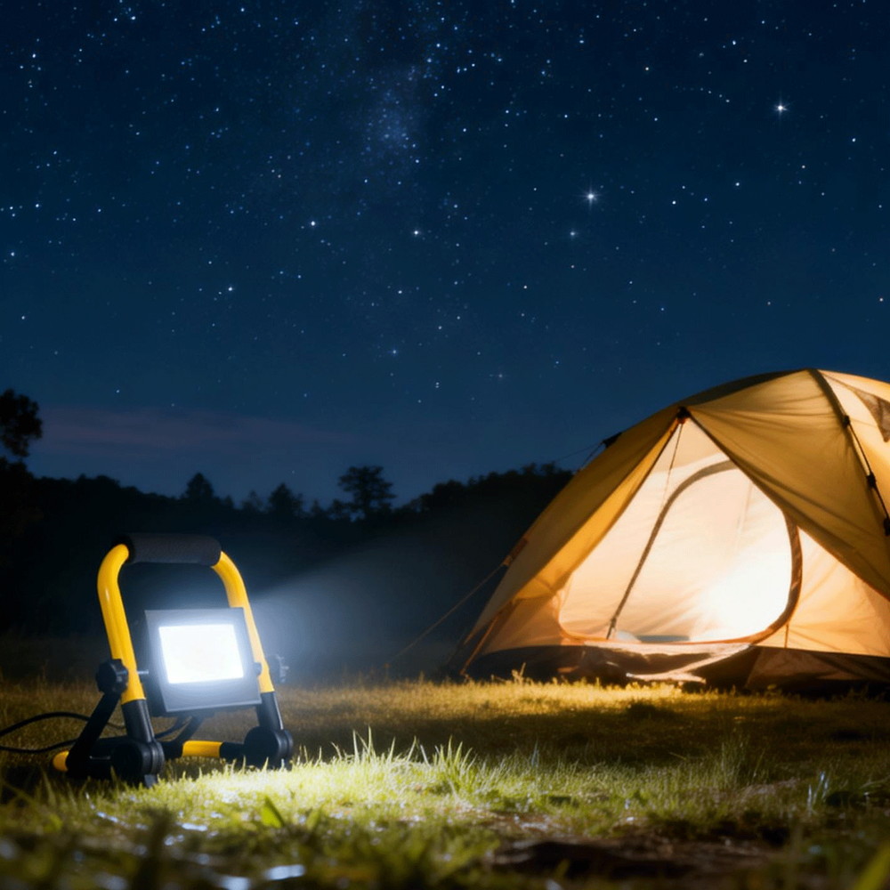 Faro Led da lavoro portatile 50W Nero e giallo IP65 Bianco freddo 6500K Aigostar - Foto 5