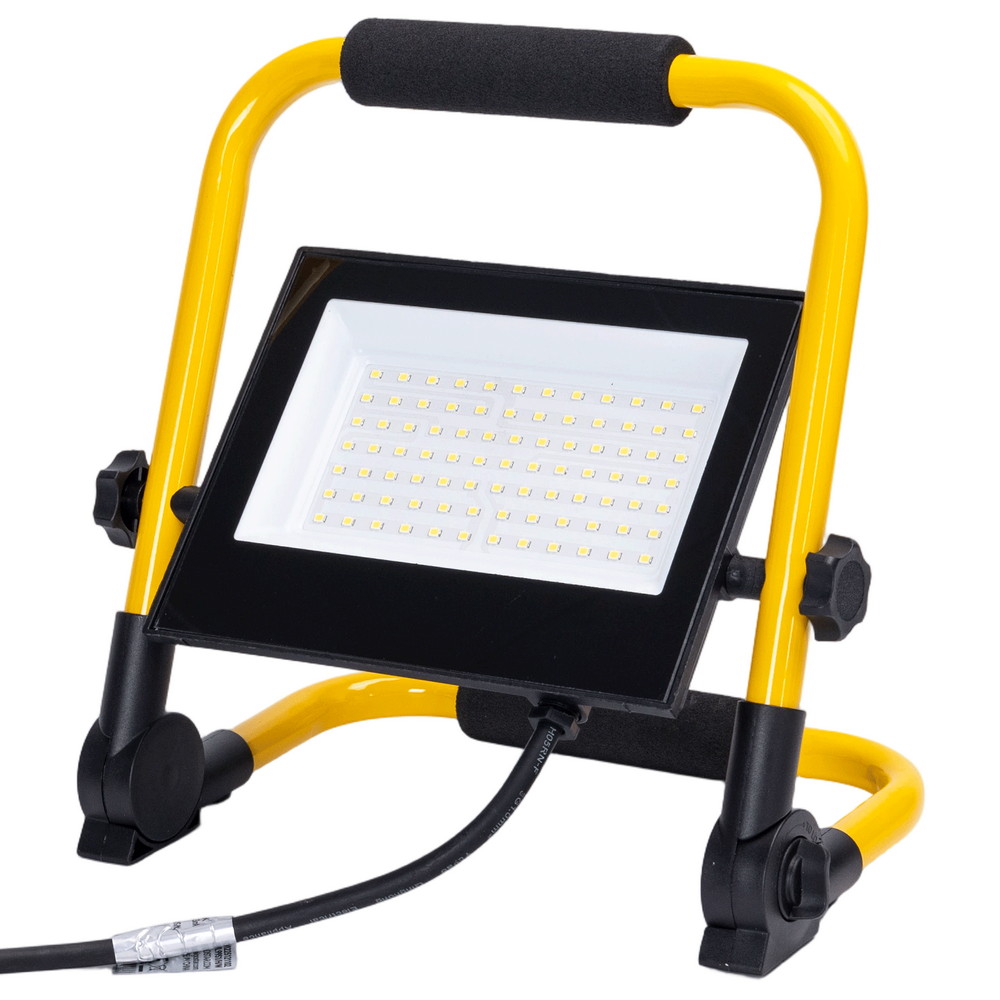 Foto principale Faro Led da lavoro portatile 50W Nero e giallo IP65 Bianco freddo 6500K Aigostar