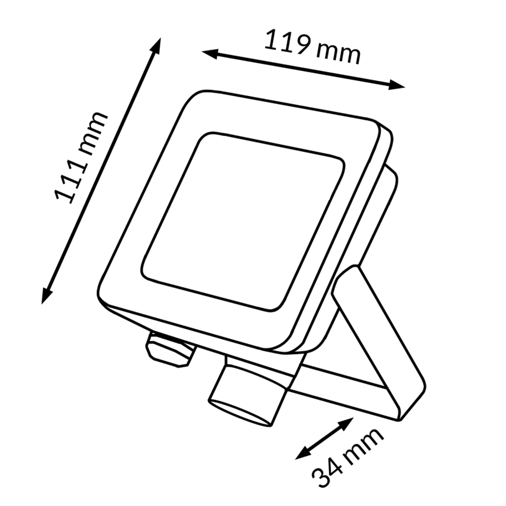 Faro proiettore Led 10W Nero da esterno IP65 CCT temperatura colore regolabile M LEDME - Foto 1