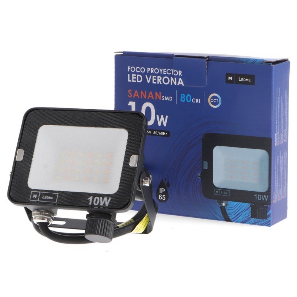 Faro proiettore Led 10W Nero da esterno IP65 CCT temperatura colore regolabile M LEDME - Foto 2