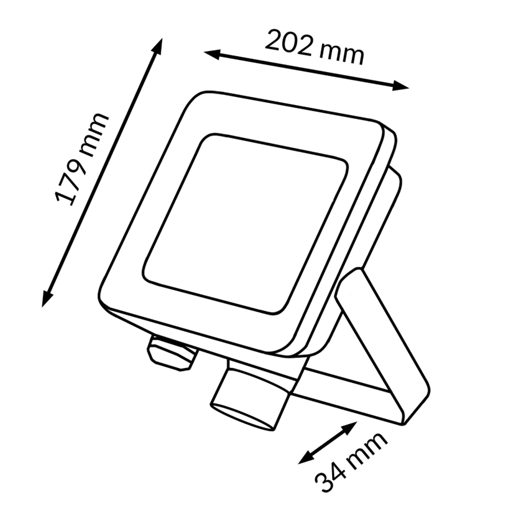 Faro proiettore Led 50W Nero da esterno IP65 CCT temperatura colore regolabile M LEDME - Foto 1