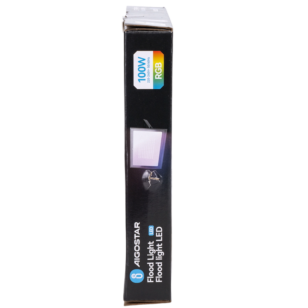 Faro proiettore Led Seven 100W Nero da esterno IP65 RGB luce regolabile e dimmerabile con telecomando Aigostar - Foto 4