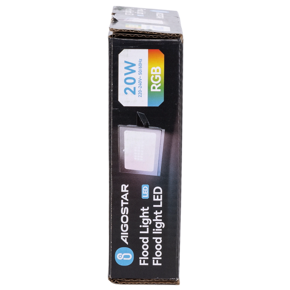 Faro proiettore Led Seven 10W Nero da esterno IP65 RGB luce regolabile e dimmerabile con telecomando Aigostar - Foto 4