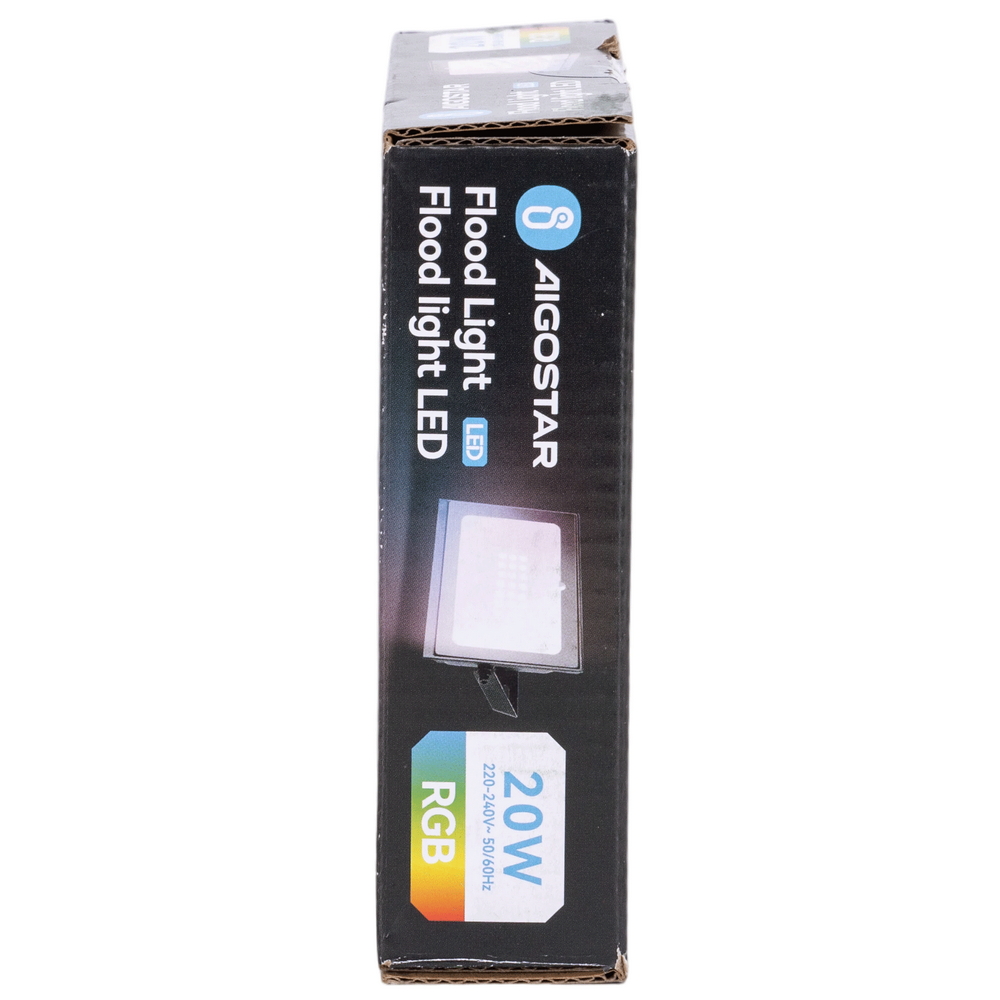 Faro proiettore Led Seven 10W Nero da esterno IP65 RGB luce regolabile e dimmerabile con telecomando Aigostar - Foto 5