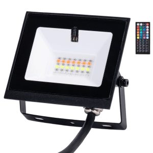 Foto principale Faro proiettore Led Seven 20W Nero da esterno IP65 RGB luce regolabile e dimmerabile con telecomando Aigostar