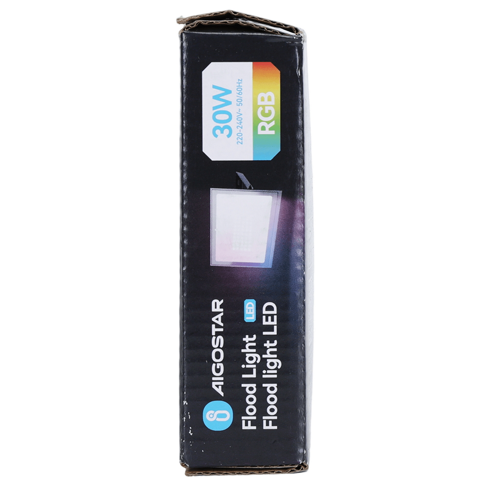 Faro proiettore Led Seven 30W Nero da esterno IP65 RGB luce regolabile e dimmerabile con telecomando Aigostar - Foto 4