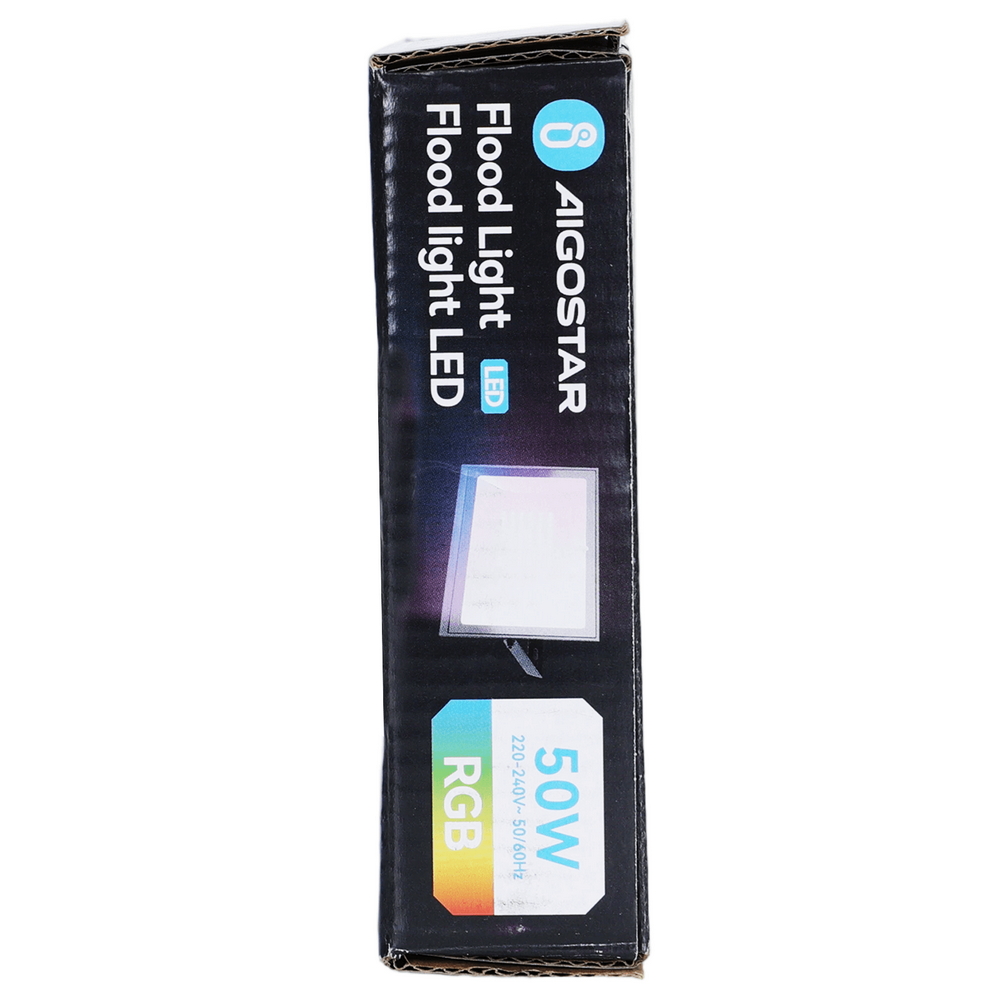 Faro proiettore Led Seven 50W Nero da esterno IP65 RGB luce regolabile e dimmerabile con telecomando Aigostar - Foto 5